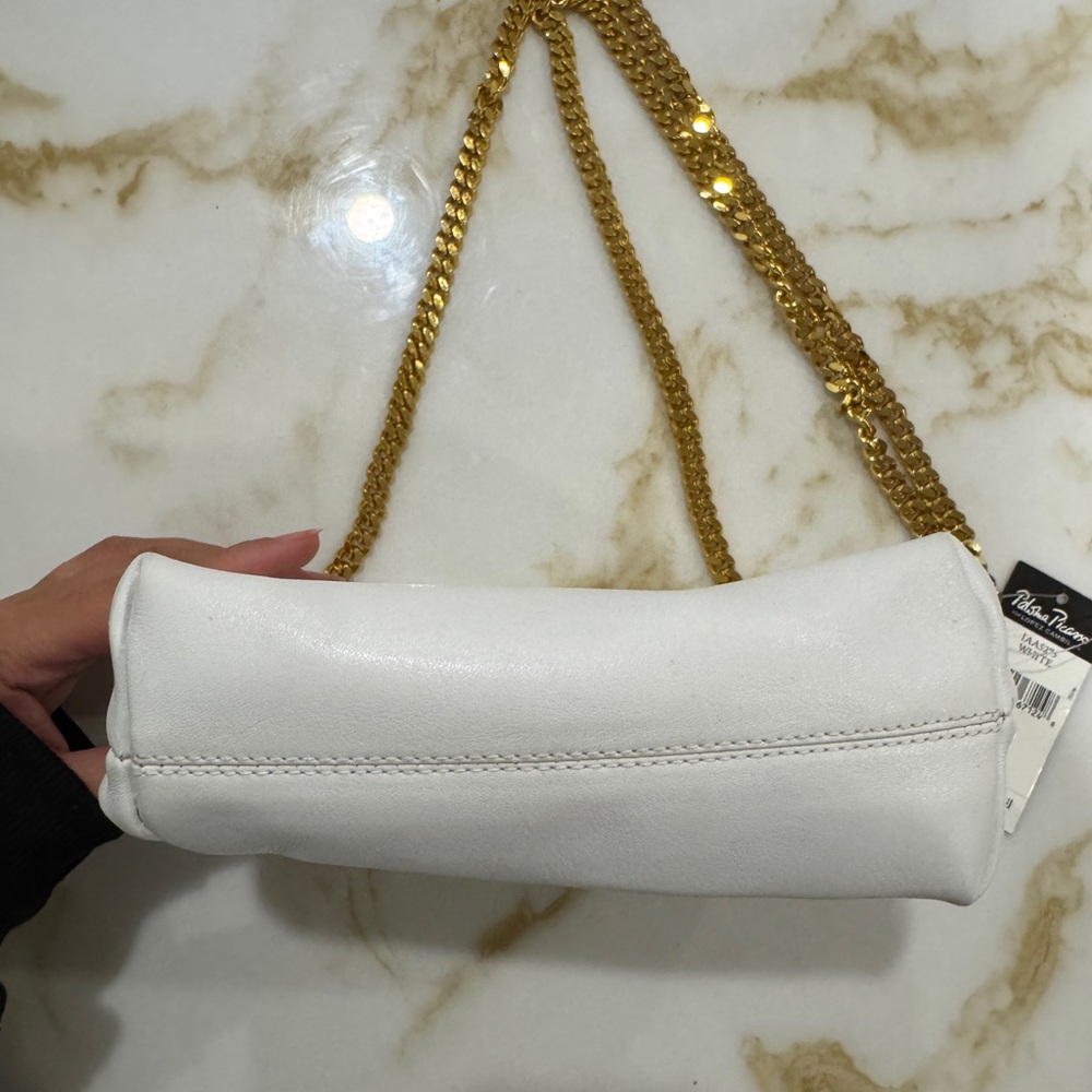 Paloma Picasso White Shoulder Bag with Gold Chain - Picture 4 of 9